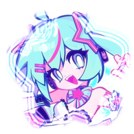 star shaped image of Hatsune Miku